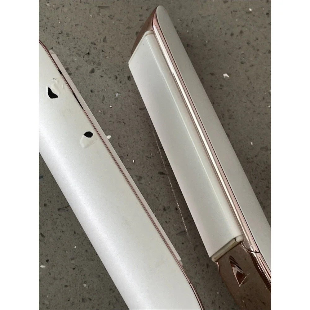T3 - Smooth ID 1” Smart Flat Iron with Touch Interface White & Rose Gold tested